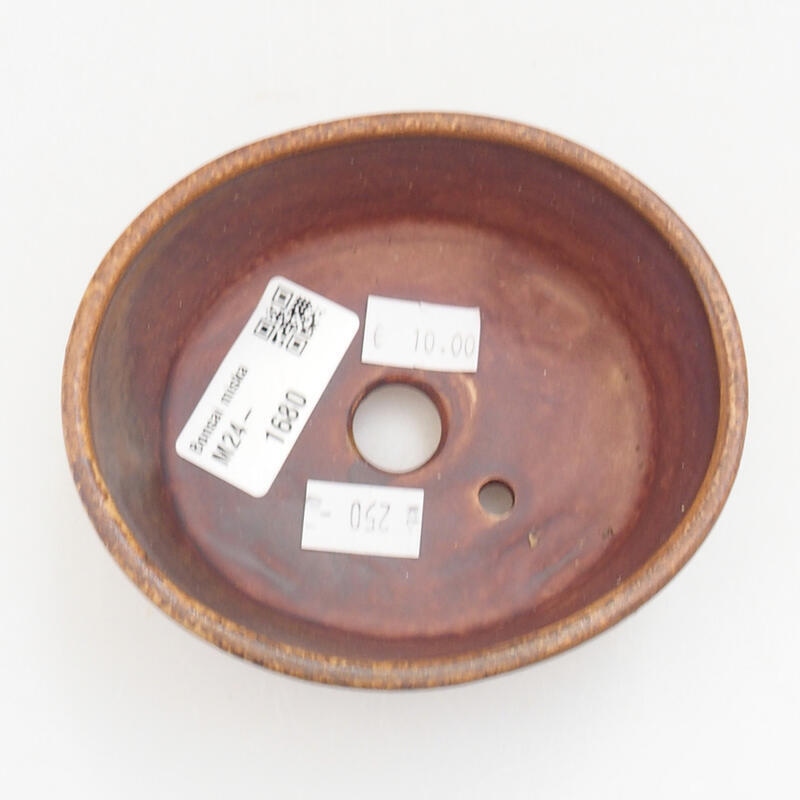 Bol à bonsaï en céramique 10 x 9 x 5 cm, orange