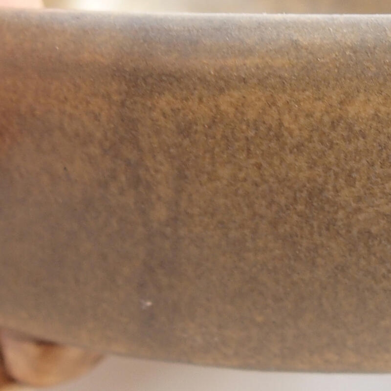 Bol à bonsaï en céramique 11,5 x 10 x 3,5 cm, brun