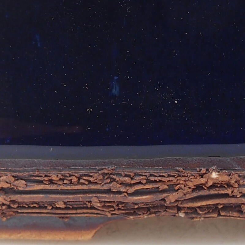 Bol à bonsaï en céramique 11,5 x 10 x 4,5 cm, couleur bleu