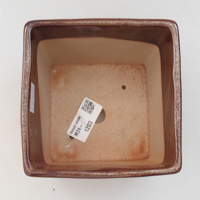 Bol à bonsaï en céramique 11,5 x 11,5 x 9 cm, vert