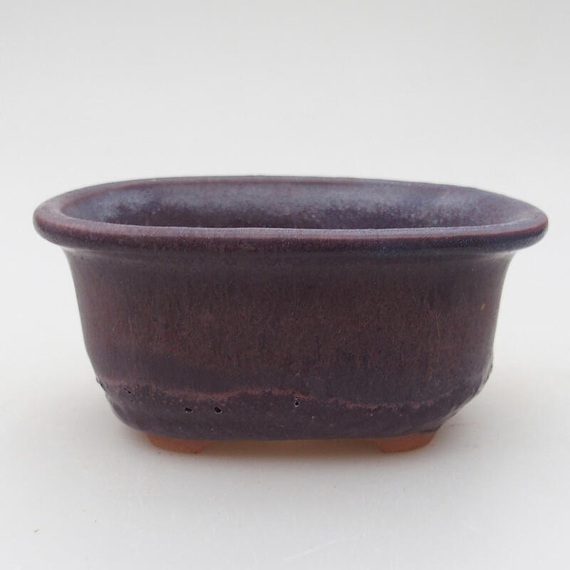 Bol à bonsaï en céramique 11,5 x 8 x 5 cm, couleur violet