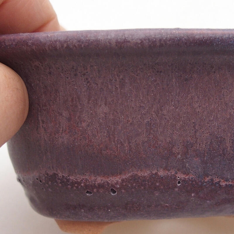 Bol à bonsaï en céramique 11,5 x 8 x 5 cm, couleur violet