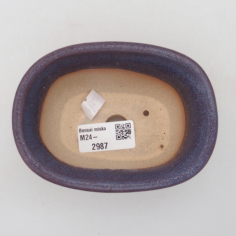 Bol à bonsaï en céramique 11,5 x 8 x 5 cm, couleur violet