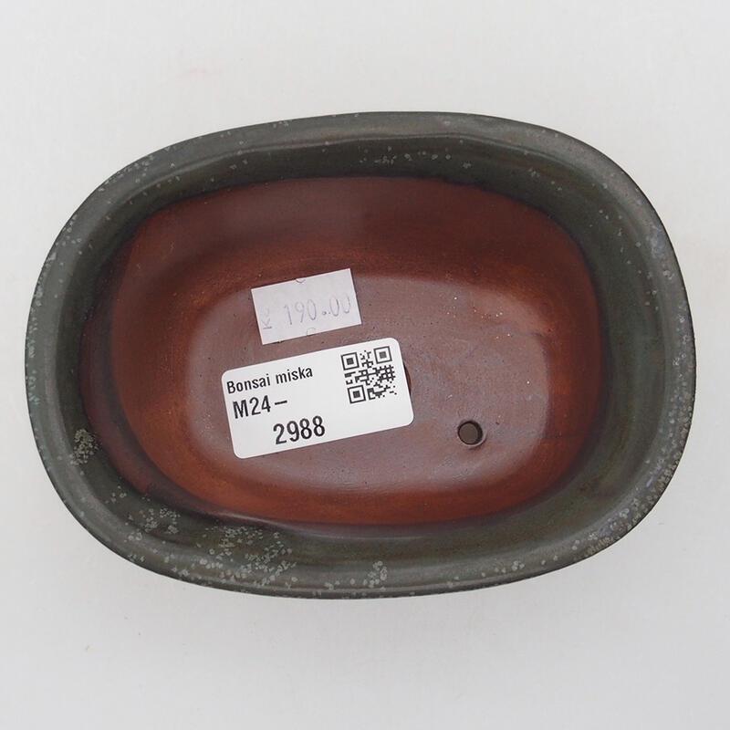 Bol à bonsaï en céramique 11,5 x 8 x 5 cm, gris
