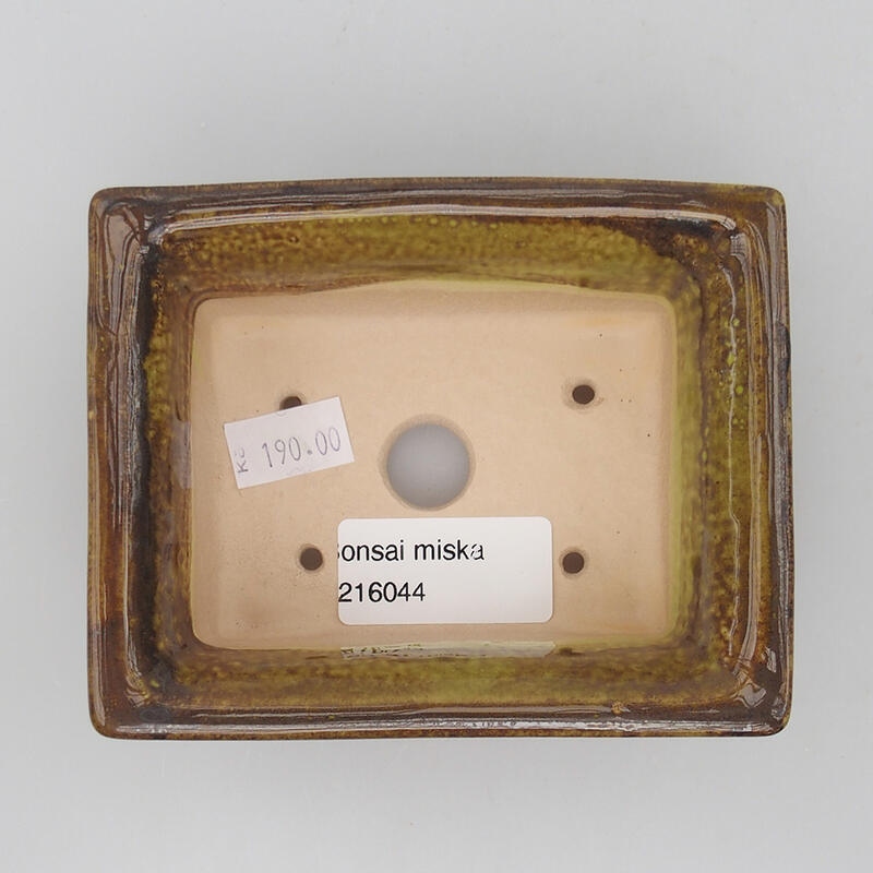 Bol à bonsaï en céramique 11,5 x 9,5 x 5 cm, gris