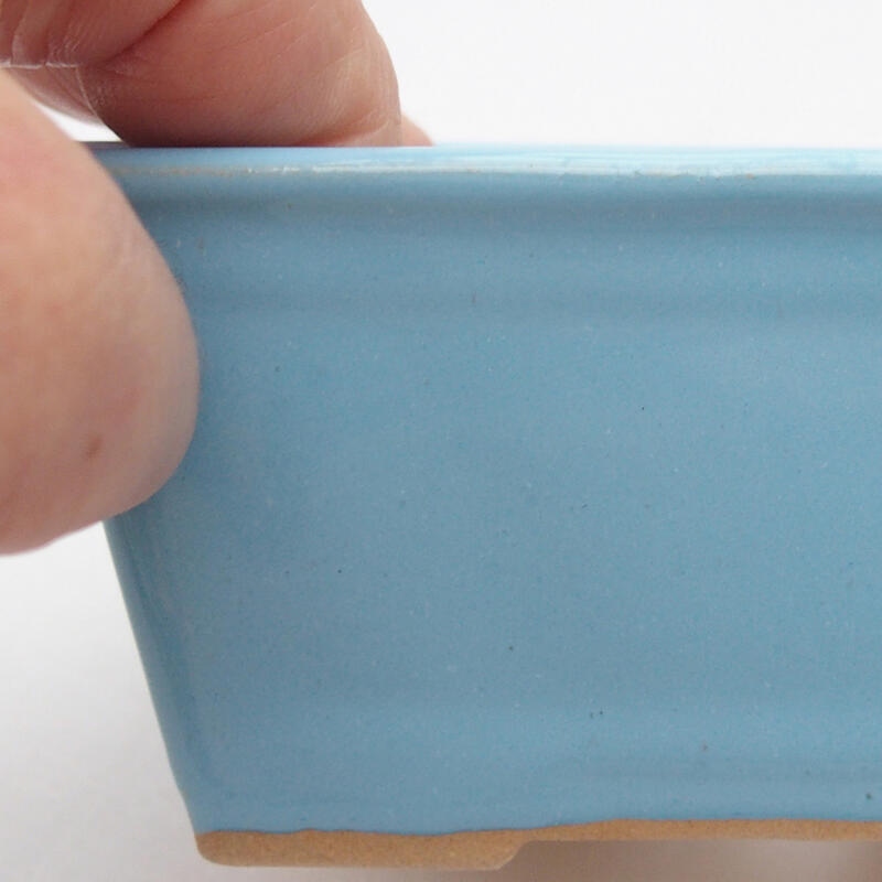 Bol à bonsaï en céramique 11,5 x 9 x 5,5 cm, couleur bleu