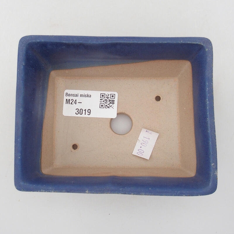 Bol à bonsaï en céramique 11,5 x 9 x 5,5 cm, couleur bleu