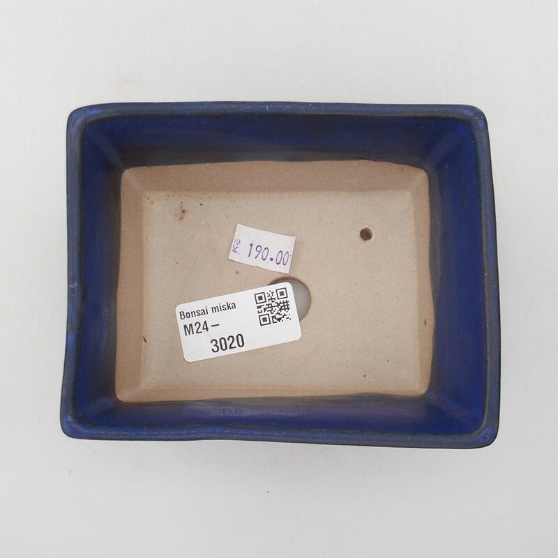 Bol à bonsaï en céramique 11,5 x 9 x 5,5 cm, couleur bleu