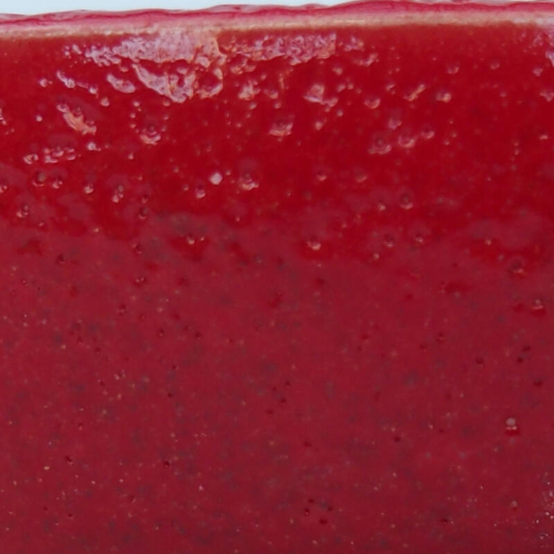 Bol à bonsaï en céramique 11 x 11 x 2,5 cm, couleur rouge