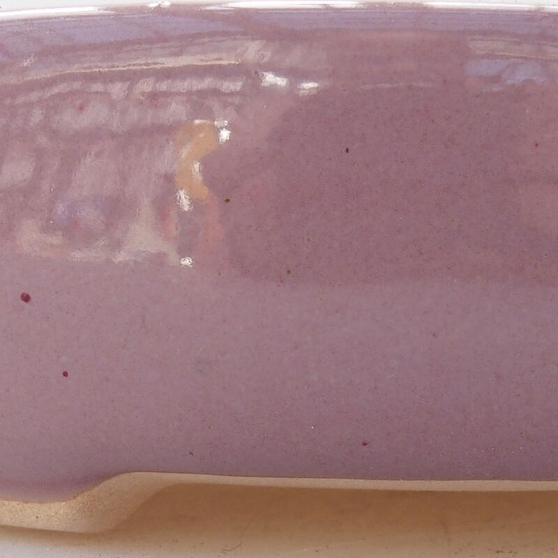 Bol à bonsaï en céramique 11 x 11 x 3 cm, couleur violet