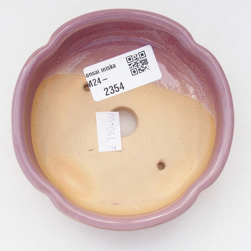 Bol à bonsaï en céramique 11 x 11 x 3 cm, couleur violet