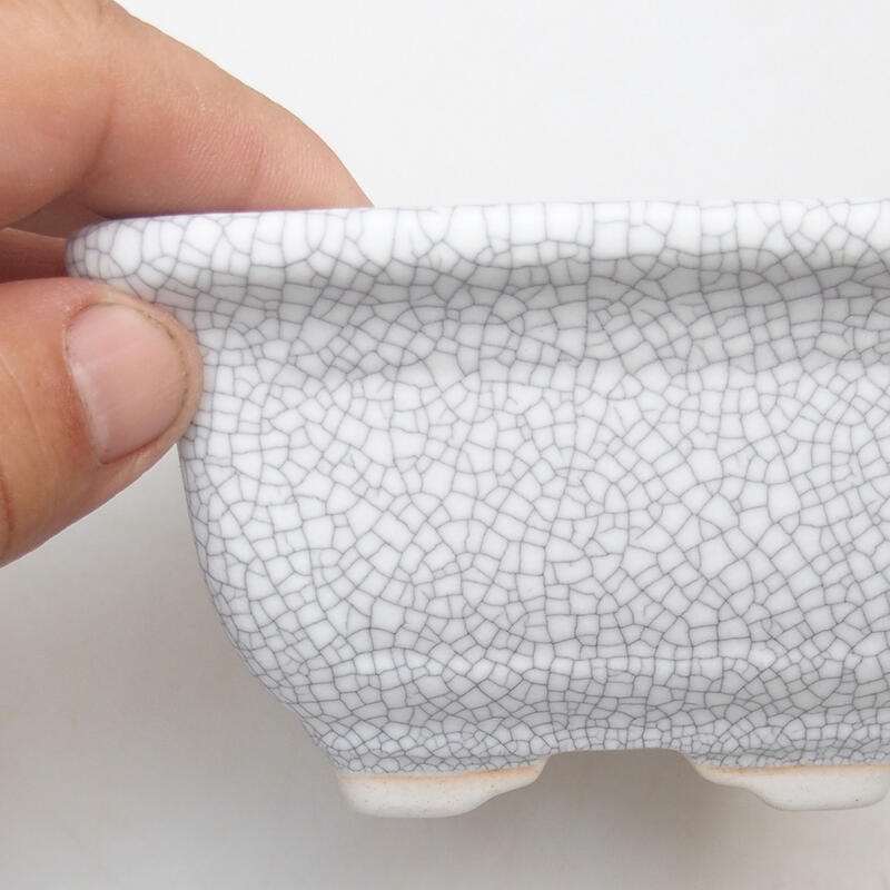 Bol à bonsaï en céramique 11 x 11 x 6,5 cm, couleur raku