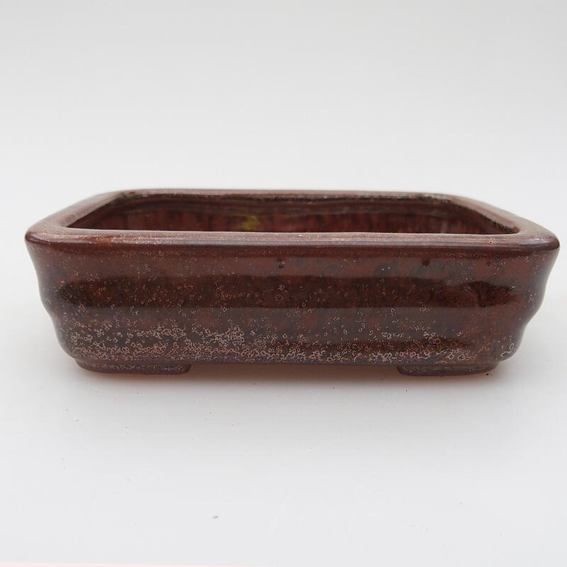 Bol à bonsaï en céramique 11 x 8 x 3 cm, brun
