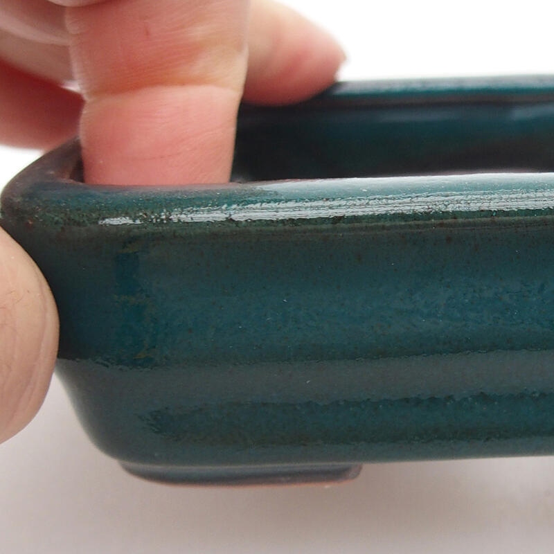 Bol à bonsaï en céramique 11 x 8 x 3 cm, vert