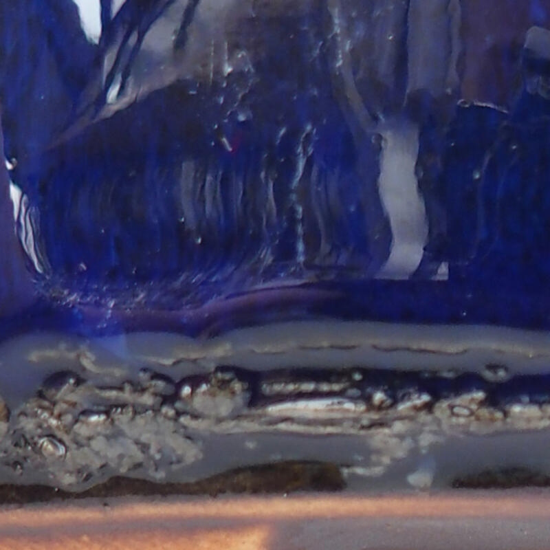 Bol à bonsaï en céramique 11 x 8 x 4,5 cm, couleur bleu