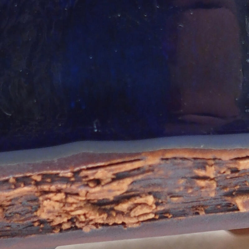 Bol à bonsaï en céramique 11 x 8 x 4,5 cm, couleur bleu