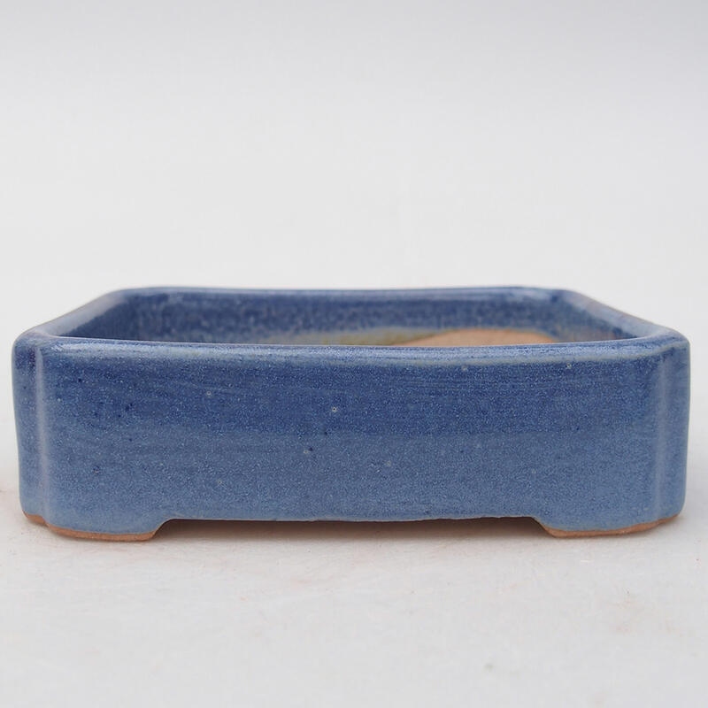 Bol à bonsaï en céramique 11 x 9,5 x 3 cm, couleur bleu