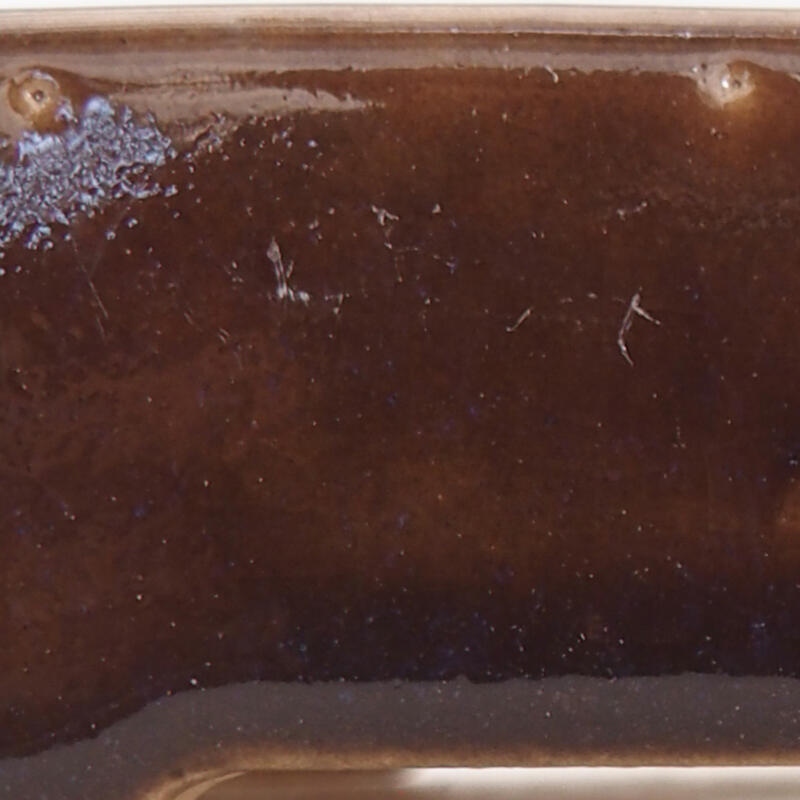 Bol à bonsaï en céramique 11 x 9 x 3,5 cm, brun
