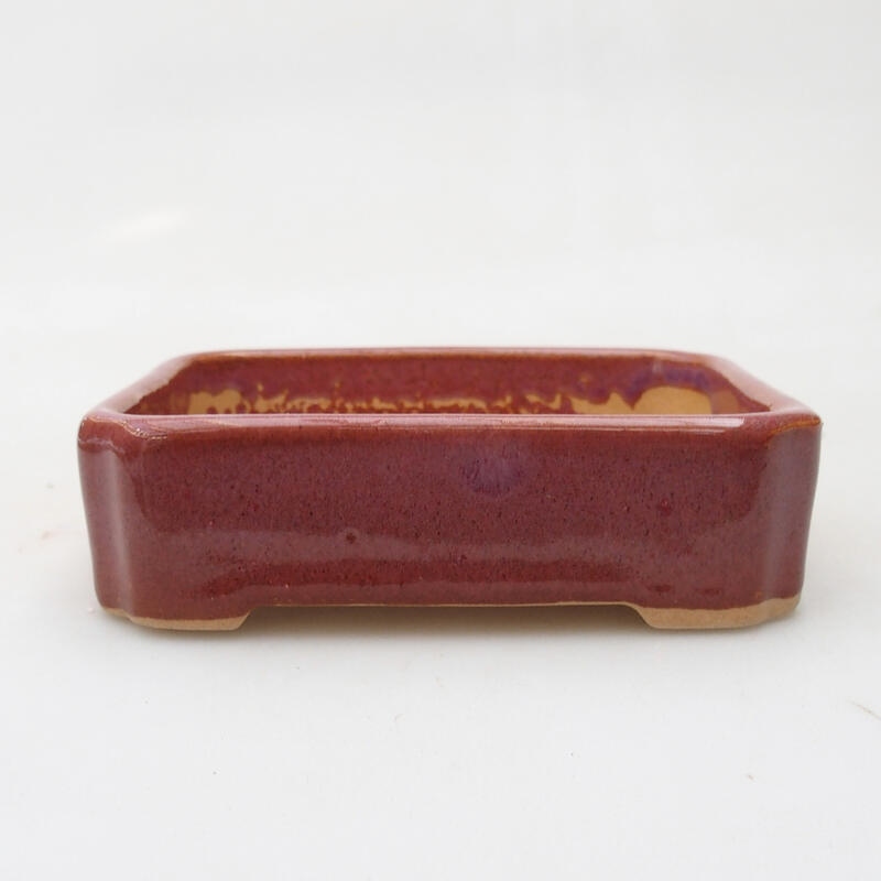 Bol à bonsaï en céramique 11 x 9 x 3 cm, rose