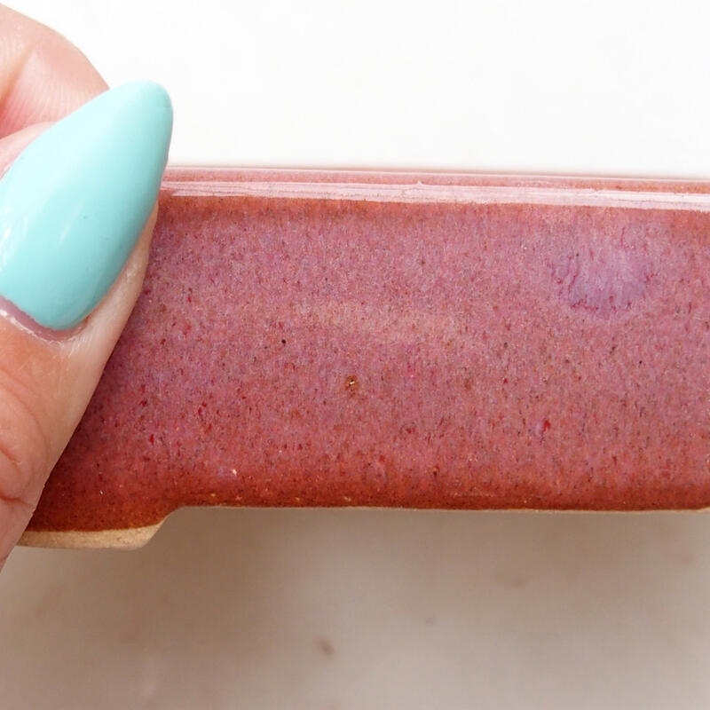 Bol à bonsaï en céramique 11 x 9 x 3 cm, rose