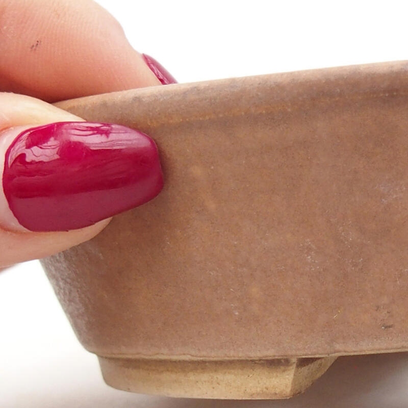 Bol à bonsaï en céramique 12,5 x 10,5 x 3,5 cm, rose