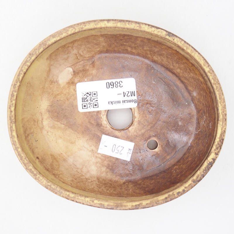 Bol à bonsaï en céramique 12,5 x 10,5 x 3,5 cm, vert