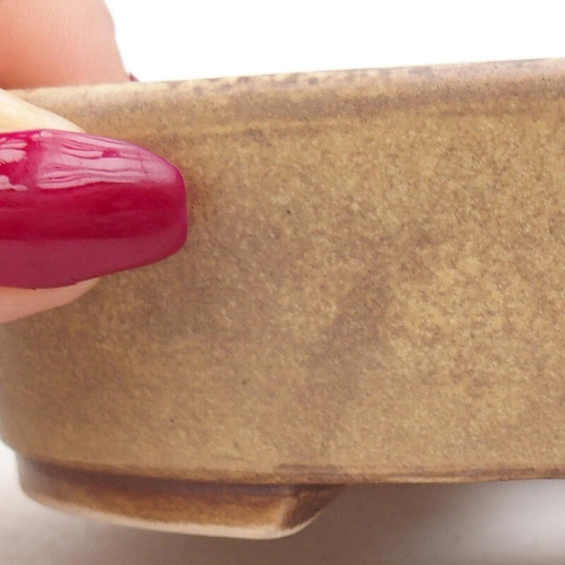 Bol à bonsaï en céramique 12,5 x 10,5 x 3,5 cm, vert