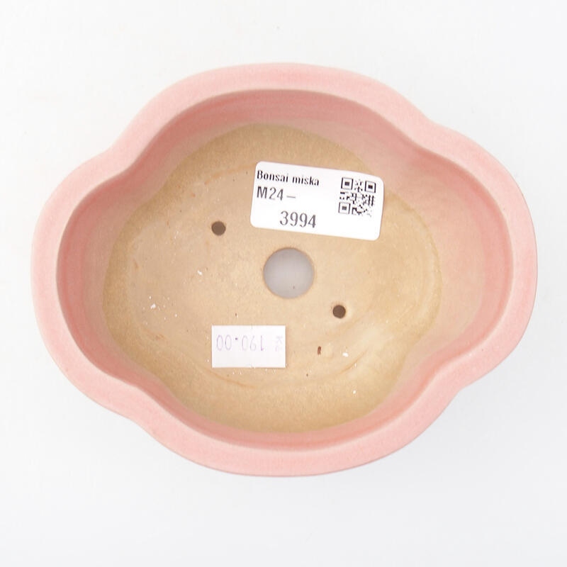 Bol à bonsaï en céramique 12,5 x 10,5 x 4,5 cm, rose