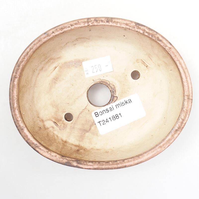 Bol à bonsaï en céramique 12,5 x 10,5 x 4 cm, rose