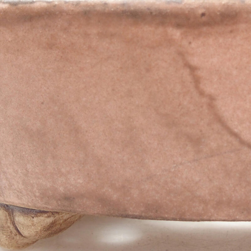 Bol à bonsaï en céramique 12,5 x 10,5 x 4 cm, rose