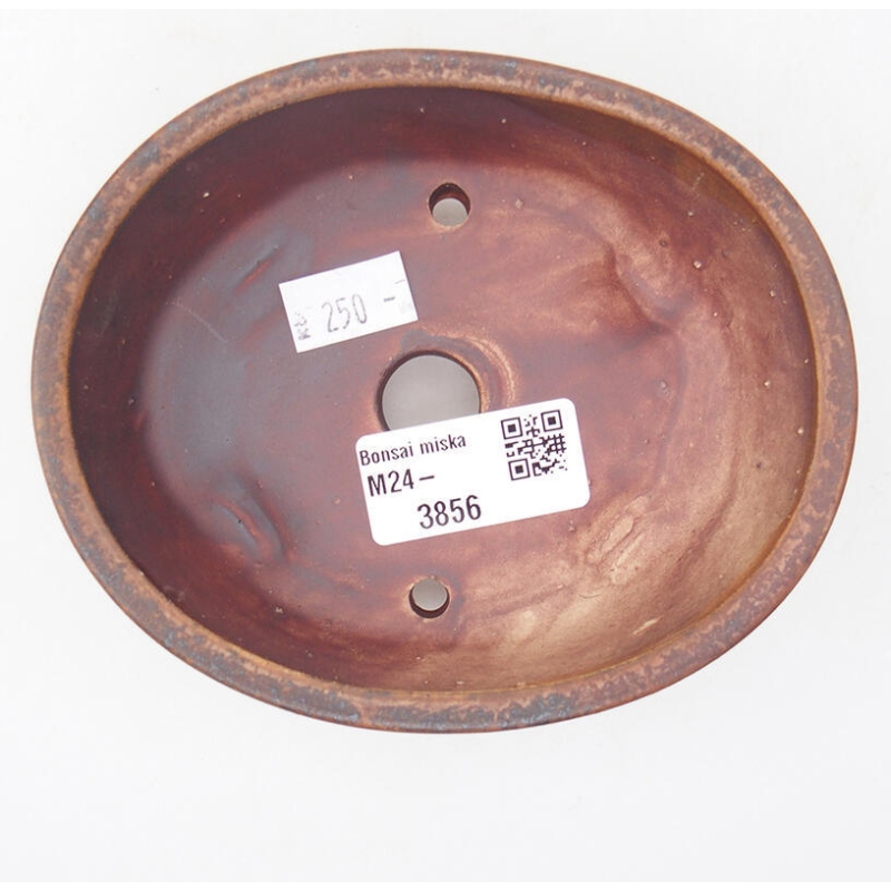 Bol à bonsaï en céramique 12,5 x 10 x 4 cm, brun