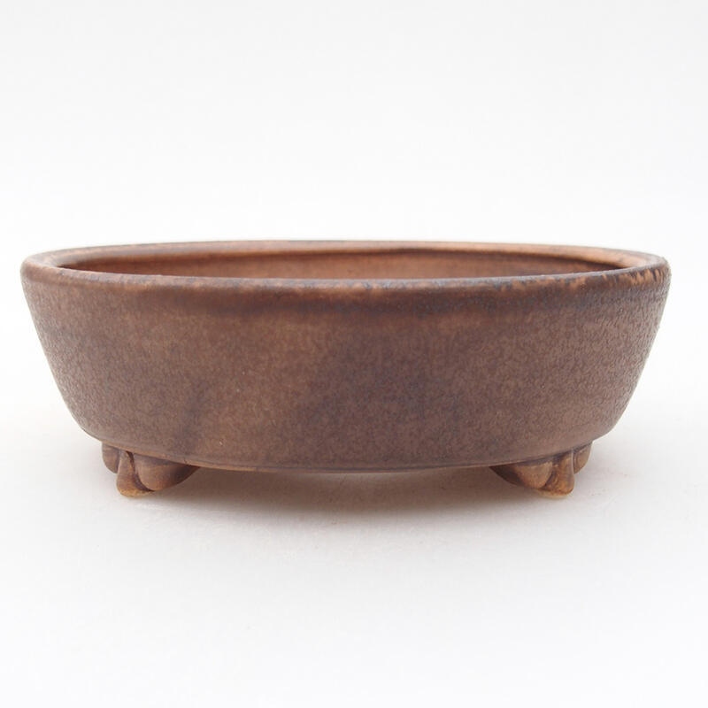 Bol à bonsaï en céramique 12,5 x 10 x 4 cm, brun
