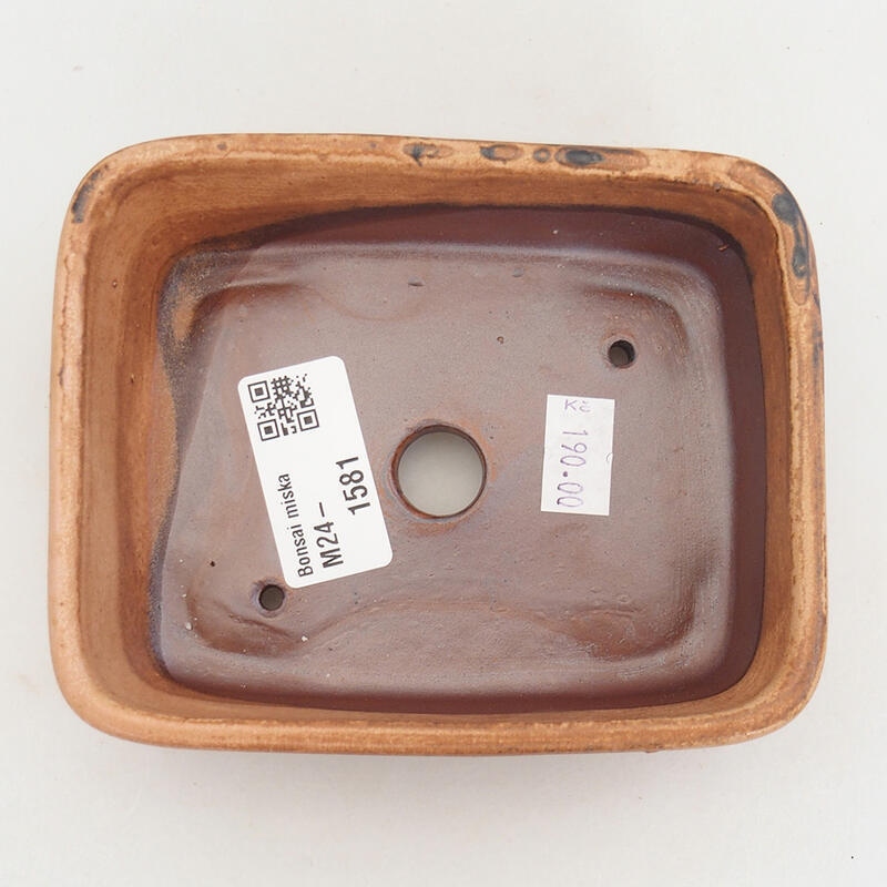 Bol à bonsaï en céramique 12,5 x 10 x 4 cm, rose