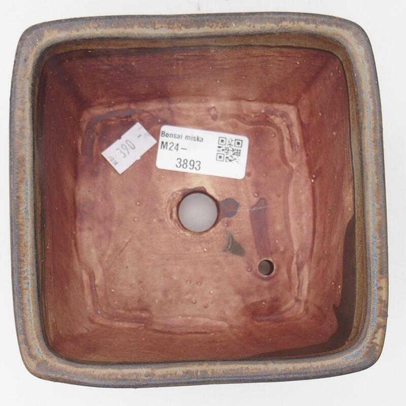 Bol à bonsaï en céramique 12,5 x 12,5 x 8 cm, couleur bleu