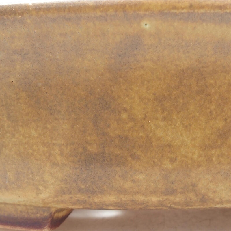 Bol à bonsaï en céramique 12,5 x 12 x 3,5 cm, brun