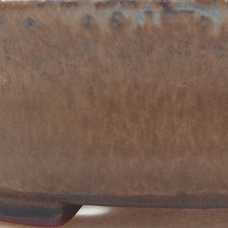 Bol à bonsaï en céramique 12,5 x 12 x 3,5 cm, brun