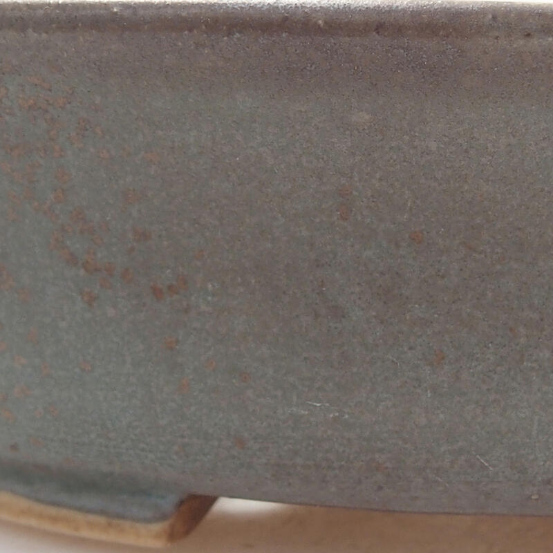 Bol à bonsaï en céramique 12,5 x 12 x 3,5 cm, couleur bleu