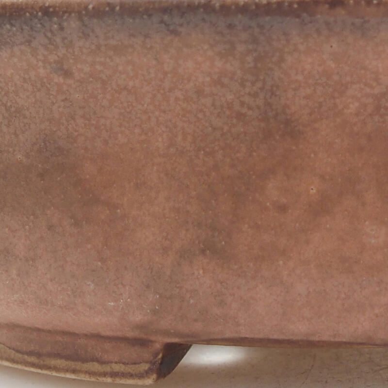 Bol à bonsaï en céramique 12,5 x 12 x 3,5 cm, rose