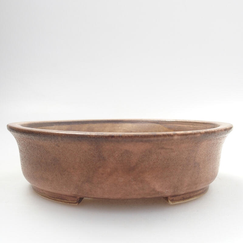 Bol à bonsaï en céramique 12,5 x 12 x 3,5 cm, rose