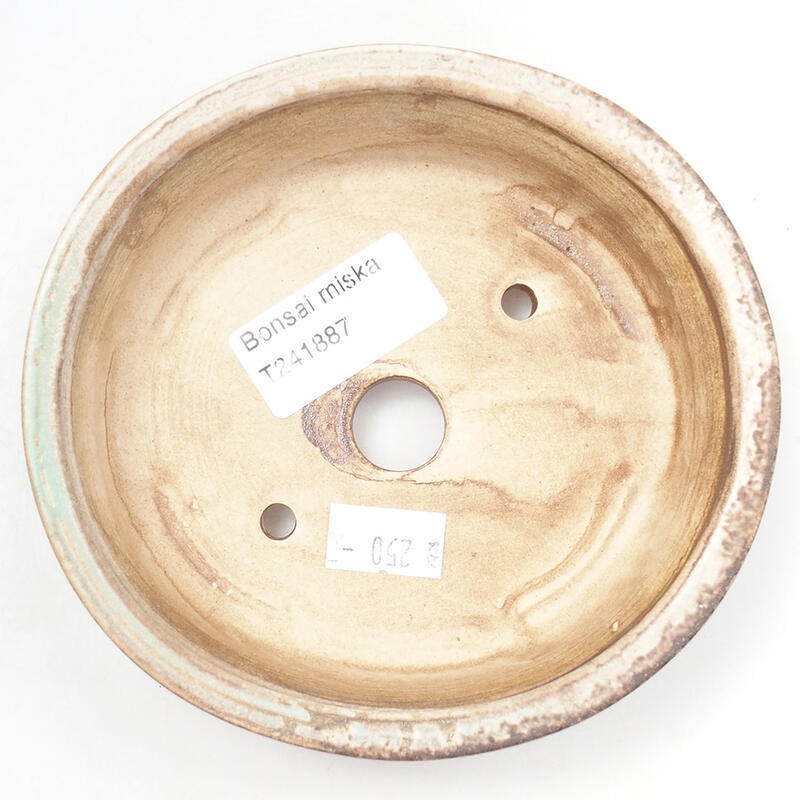 Bol à bonsaï en céramique 12,5 x 12 x 3,5 cm, vert