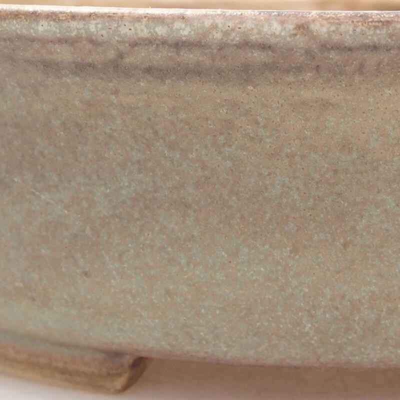 Bol à bonsaï en céramique 12,5 x 12 x 3,5 cm, vert