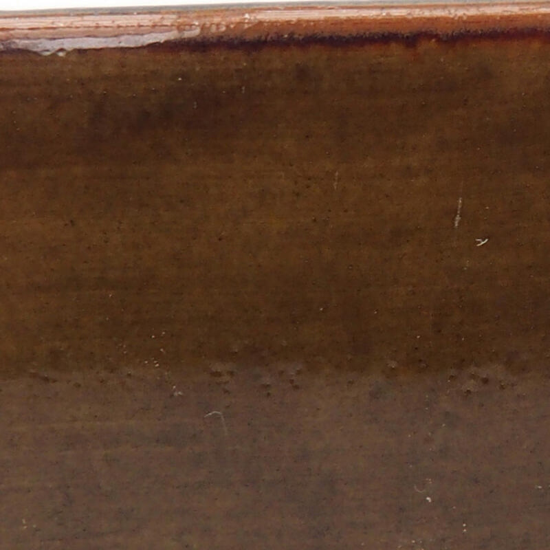 Bol à bonsaï en céramique 12,5 x 9,5 x 3 cm, brun
