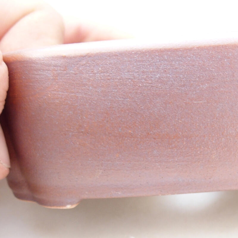 Bol à bonsaï en céramique 12,5 x 9,5 x 4,5 cm, brun