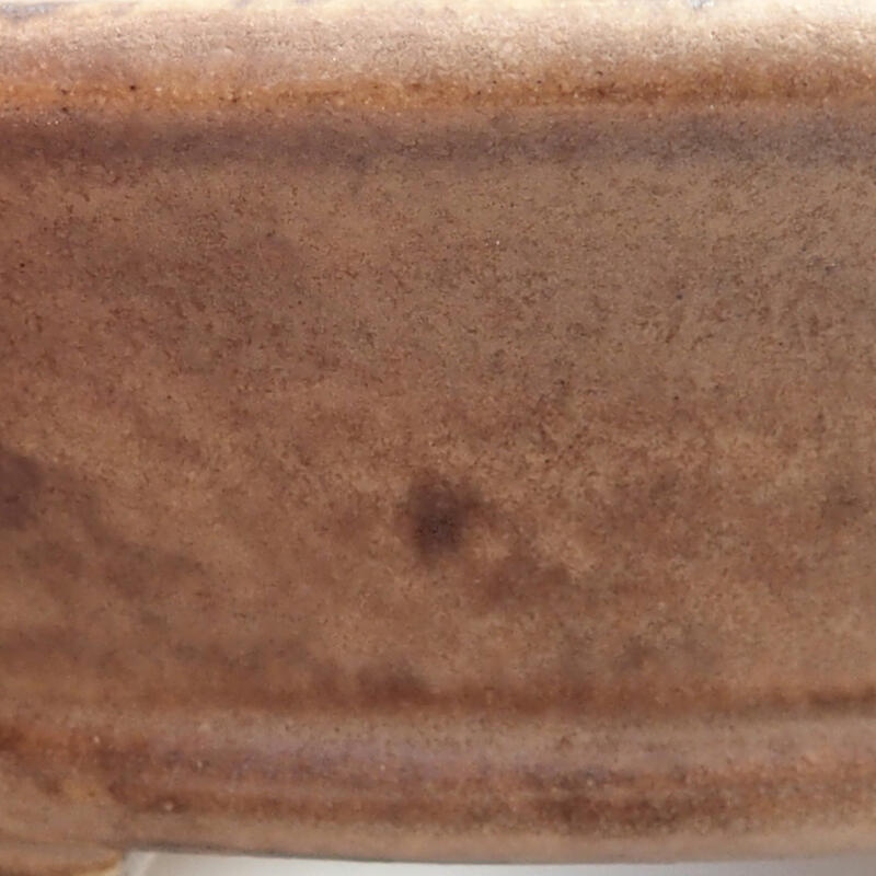 Bol à bonsaï en céramique 12 x 10,5 x 3,5 cm, brun-rose