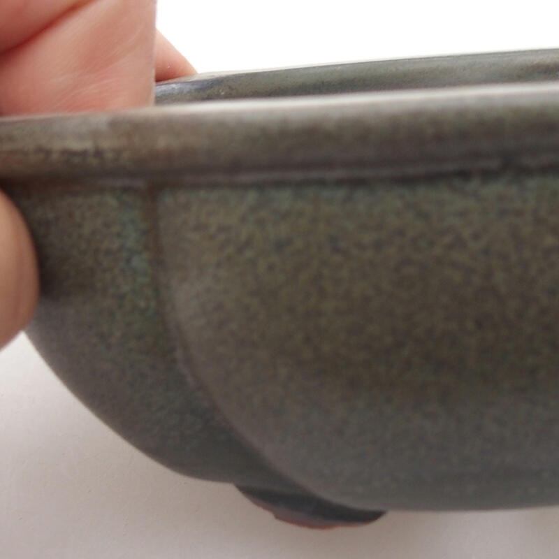 Bol à bonsaï en céramique 12 x 10 x 4,5 cm, gris