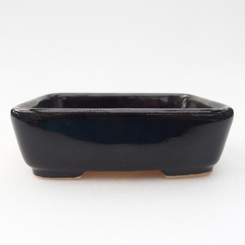 Bol à bonsaï en céramique 12 x 10 x 4 cm, noir