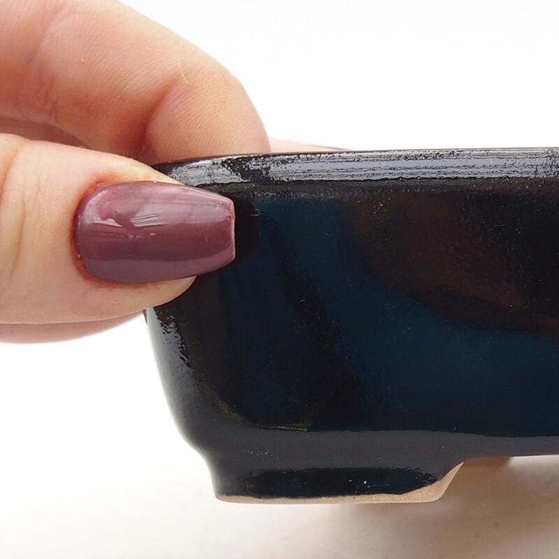 Bol à bonsaï en céramique 12 x 10 x 4 cm, noir