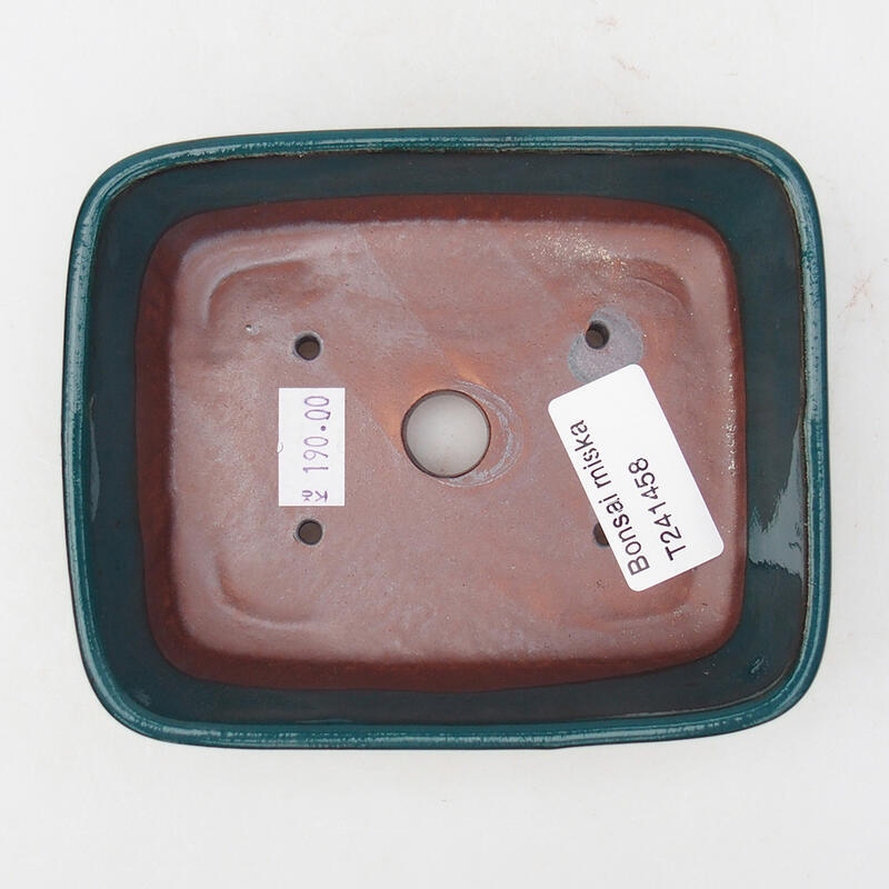 Bol à bonsaï en céramique 12 x 10 x 4 cm, vert
