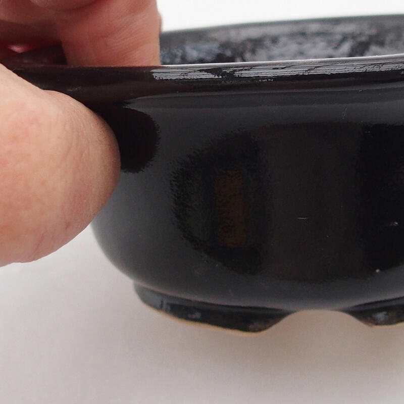 Bol à bonsaï en céramique 12 x 12 x 5 cm, couleur rouge