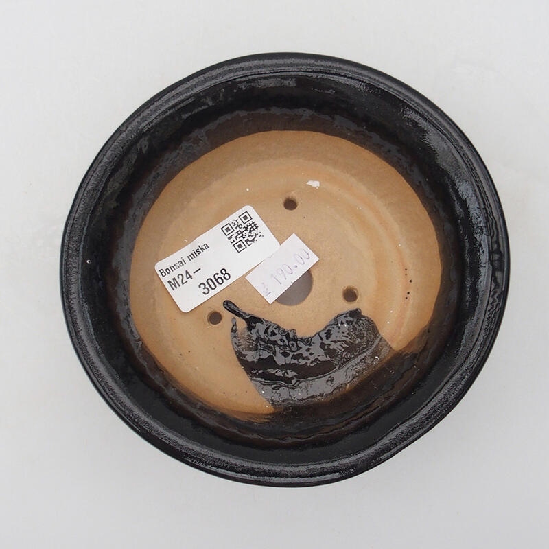 Bol à bonsaï en céramique 12 x 12 x 5 cm, couleur rouge